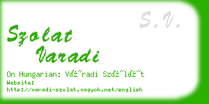 szolat varadi business card